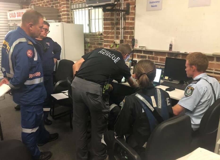 Search: The search for the missing pair of bushwalkers is coordinated on Monday. Picture: Hawkesbury Police Area Command.