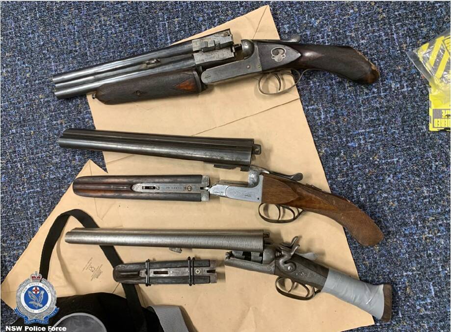 Recovered: Some of the firearms recovered by police. Picture: NSW Police/Facebook.