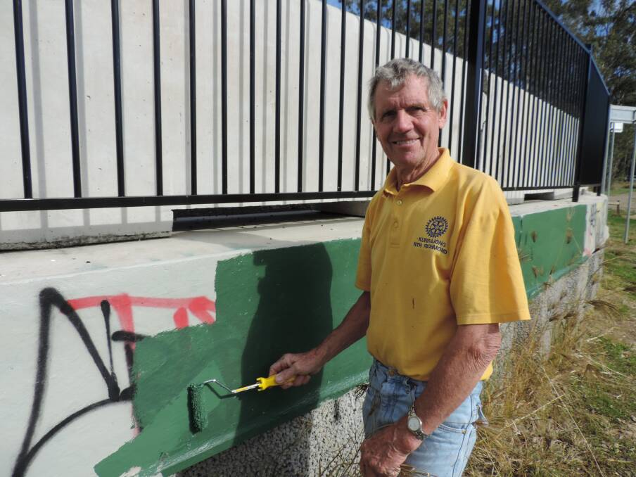 Community spirit: Joe Blair help start the Graffiti Clean Up Day at Kurrajong/North Richmond Rotary Club in 2008, and had been devoted to the project. Picture: Rotary.