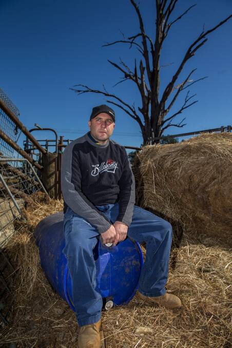 Tough times: Ryan Bonanno, manager of T & KMP Gillespie Dairy Farm at Mulgrave. Picture: Geoff Jones