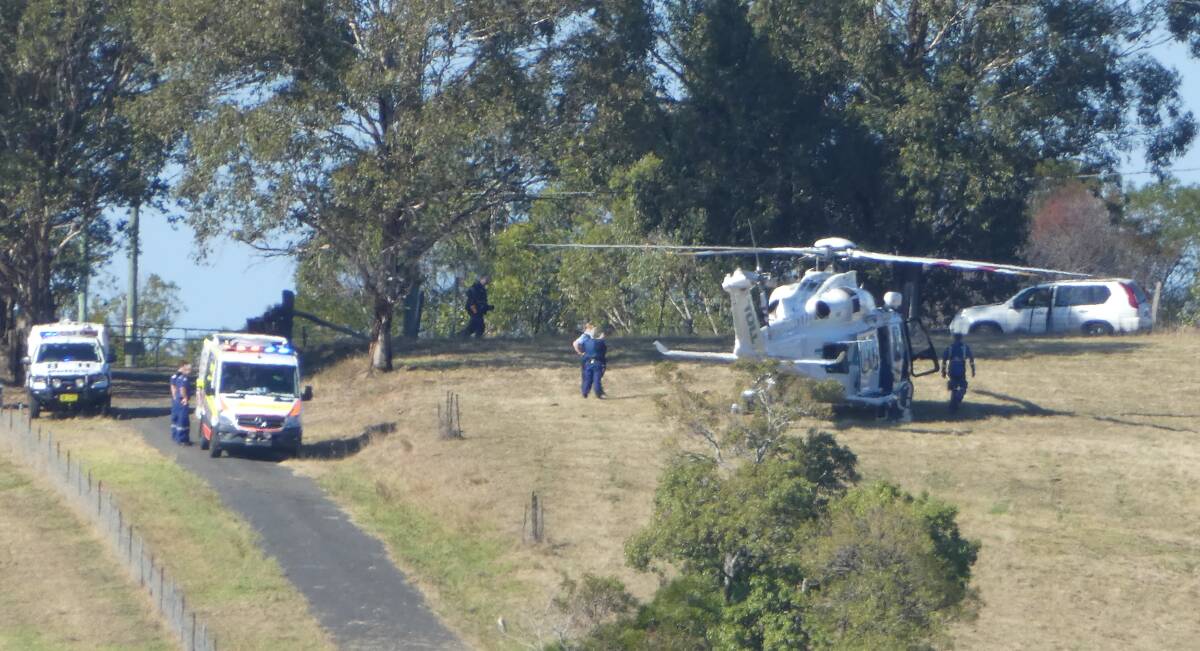 Helicopter: The woman was transported to Westmead Hospital for treatment by the NSW Ambulance helicopter. 
