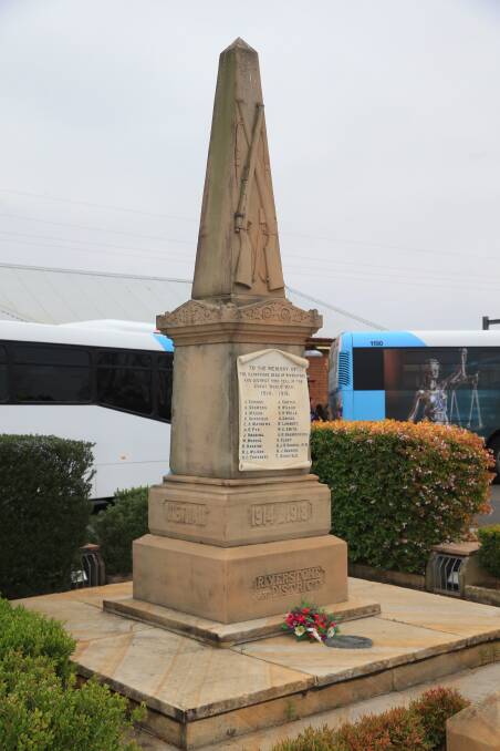 Marking a century: Riverstone's historic cenotaph near the railway station. Picture: Geoff Jones.