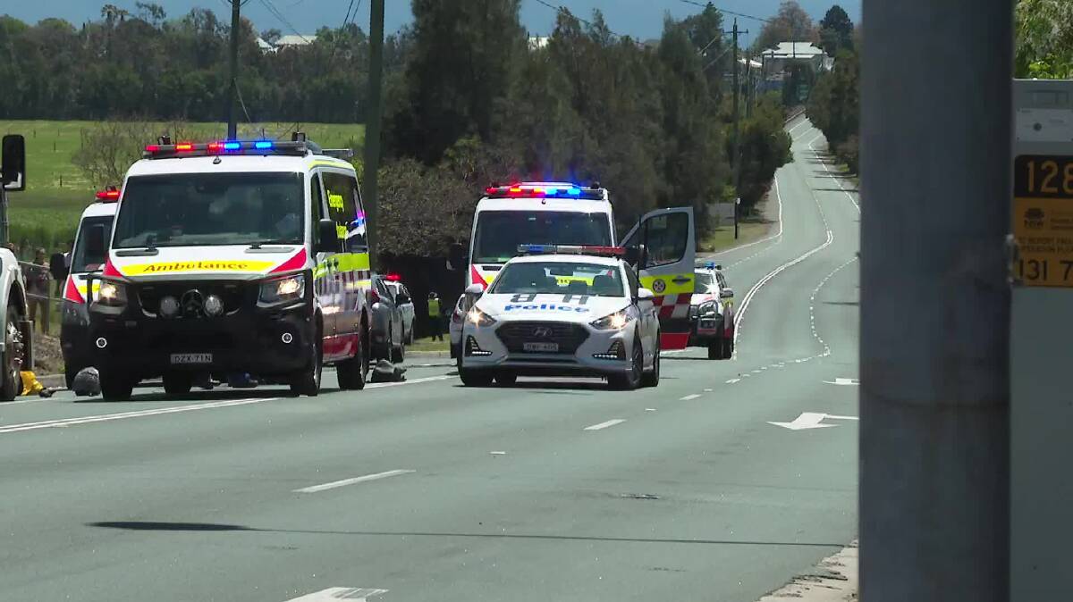 The scene of the collision on Windsor Road near Pitt Town Road. Picture: TNV.