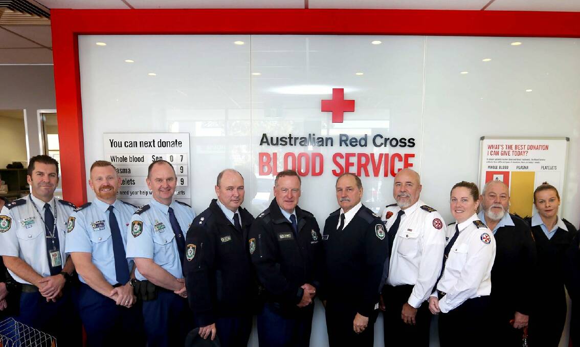 Challenge: The launch of the annual Australian Red Cross Blood Challenge in Penrith last week. Picture: NSW Police/Facebook.