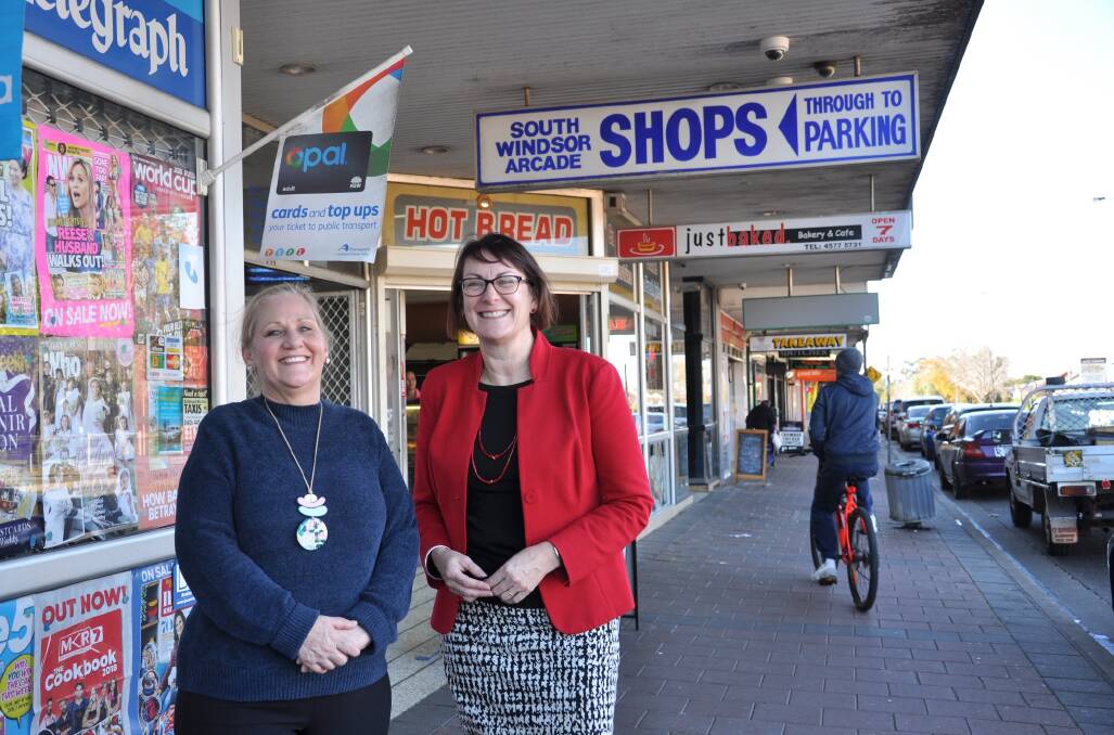 Security boosted: Hawkesbury Mayor Mary Lyons-Buckett and Macquarie MP Susan Templeman in South Windsor. Picture: Hawkesbury Council.