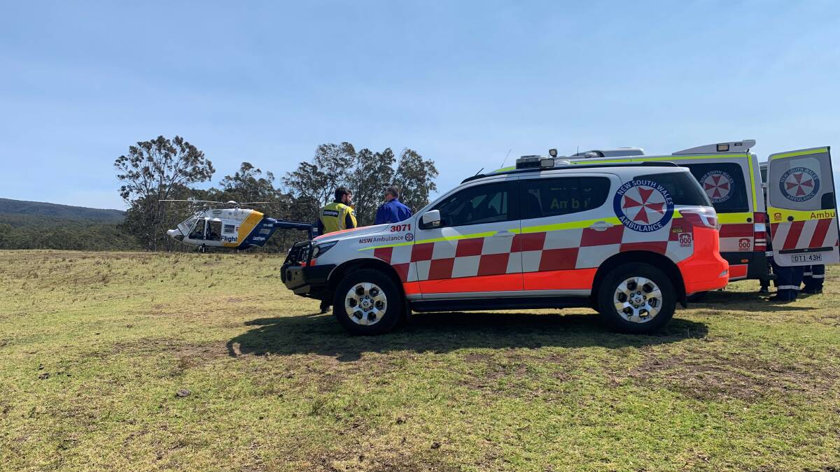 Emergency services at the scene. Picture: CareFlight.