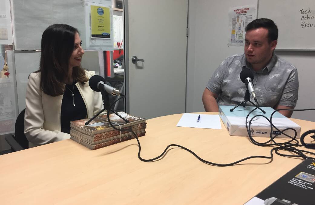 Hawkesbury LIberal candidate Robyn Preston chats with the Gazette's Finn Coleman.