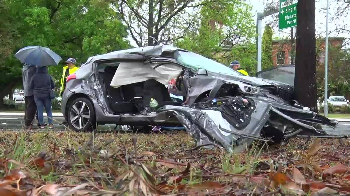 One of the vehicles involved in the smash. Picture: TNV.