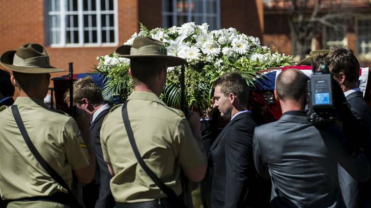 The Canberra funeral of Private Robert Poate.