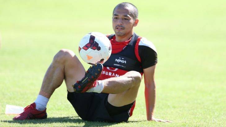 Footwork: Western Sydney's Shinji Ono  hopes to finish his A-League tenure on a high. Photo: Anthony Johnson