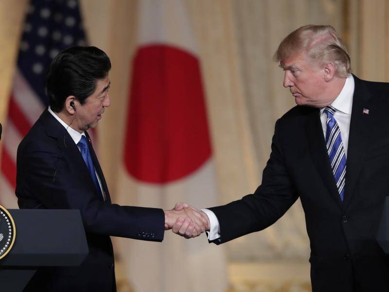 Japanese Prime Minister Shinzo Abe has discussed the TPP with US President Donald Trump.