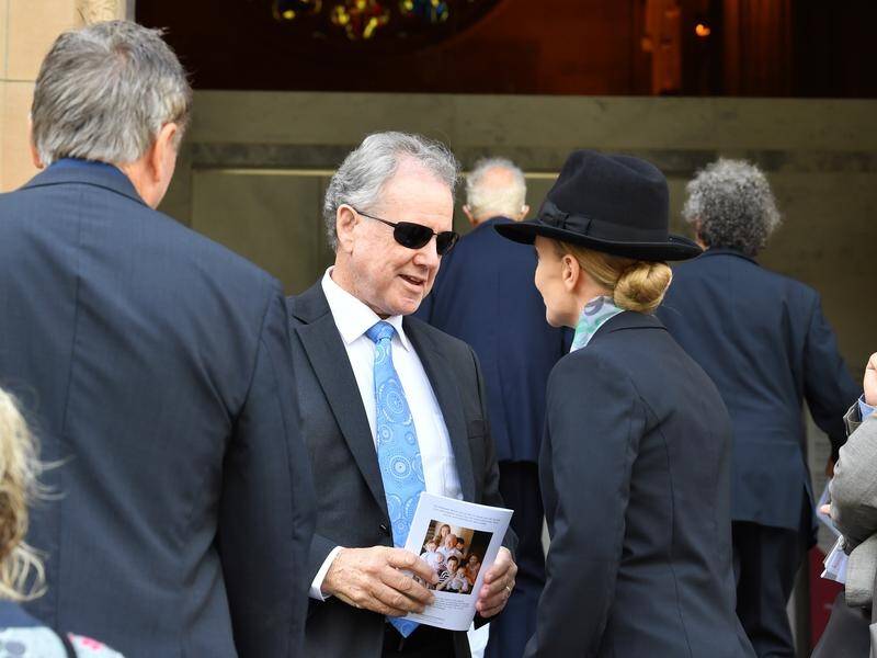 Mike Willesee's brother Terry was among the mourners at the veteran journalist's funeral in Sydney.