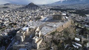 A strong earthquake in western Greece was felt in Athens, hundreds of kilometres from its epicentre. (AP PHOTO)