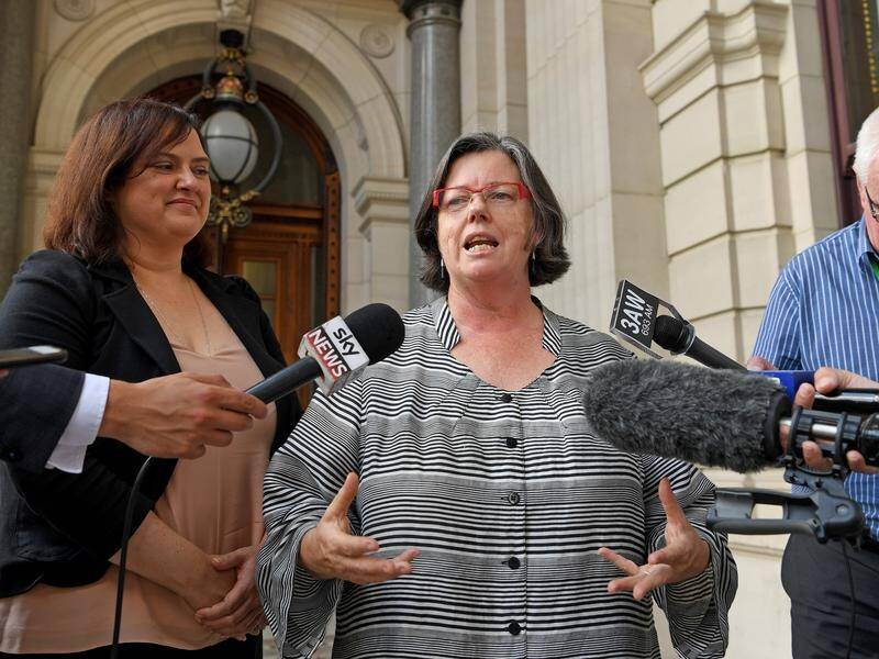 Colleen Hartland (centre) listed Victoria's assisted-dying laws passed last year as a highlight.