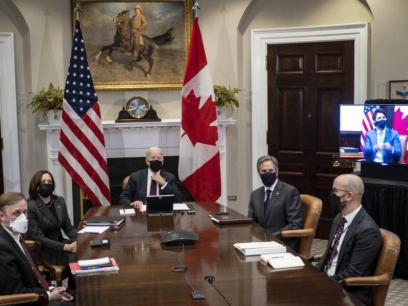 The United States and Canada have held their first bilateral meeting since Joe Biden was elected.