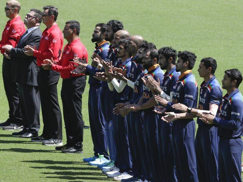 India have joined Australia in a pre-game tribute to Dean Jones who died in September, aged 59.