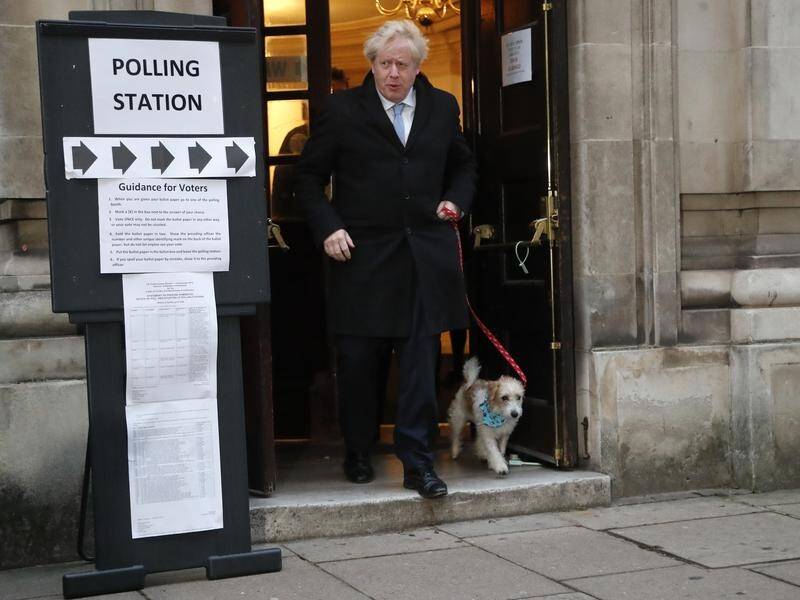 Britain's Prime Minister Boris Johnson voted in Westminster, London, and not in his electorate.