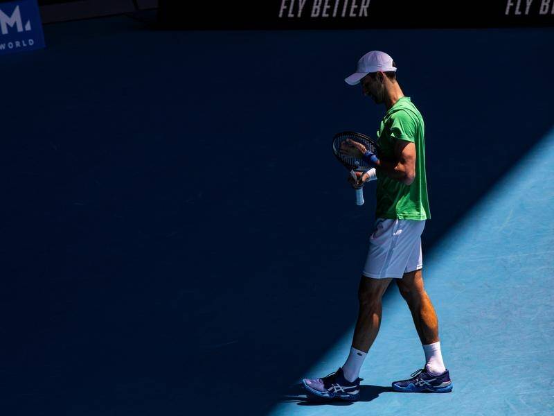 World No.1 Novak Djokovic is still waiting on news that will determine his Australian Open fate.