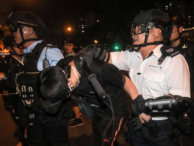 Protesters and police in Hong Kong have clashed again over a controversial extradition bill.