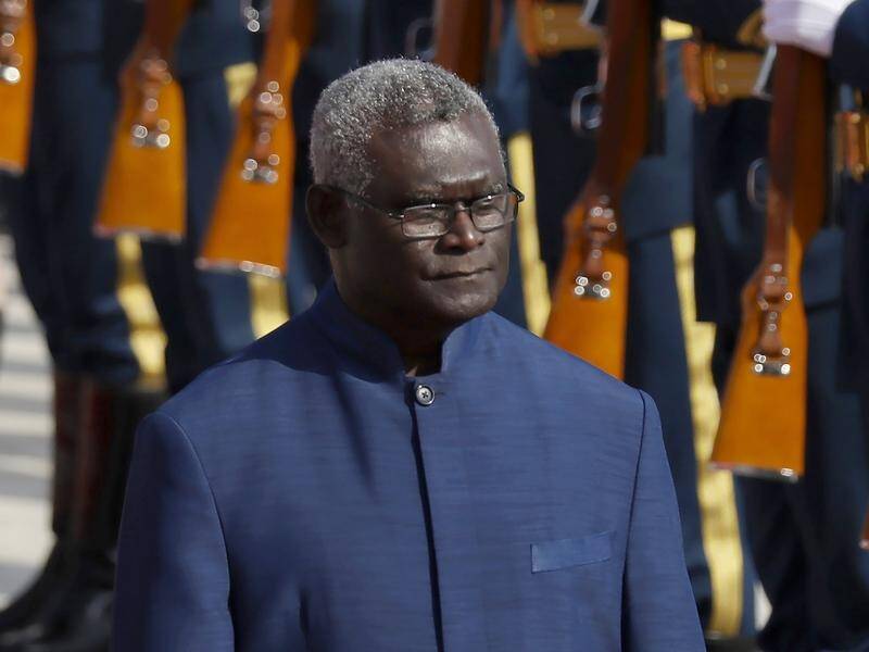 Manasseh Sogavare pursues a pro-Beijing foreign policy while keeping ties with Australia and the US. (AP PHOTO)
