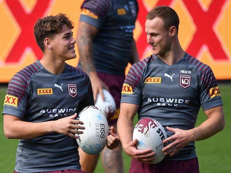Queensland rookie Reece Walsh (l) has the backing of his State of Origin captain Daly Cherry-Evans.