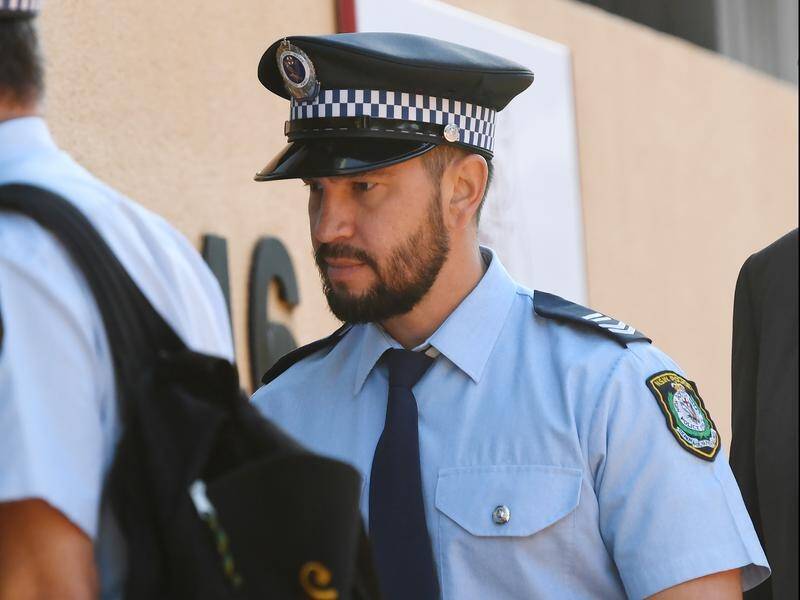Senior Constable Ethan Tesoriero says he thought Courtney Topic was going to stab him.