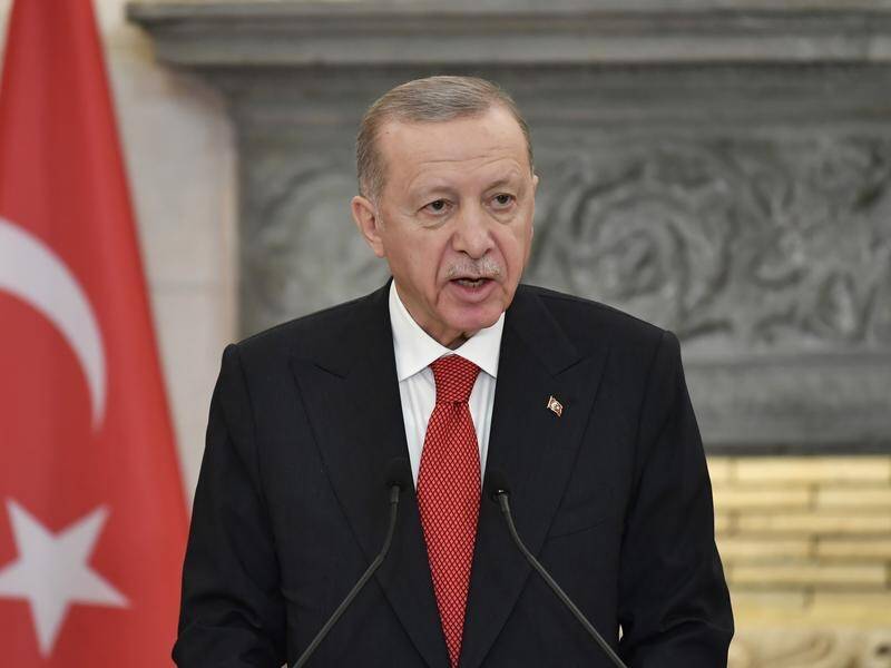 Turkey's President Recep Tayyip Erdogan has accused the West of 'barbarism' and Islamaphobia. (AP PHOTO)