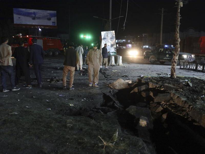 A suicide bomber struck as an Afghan security convoy was passing in Kabul.
