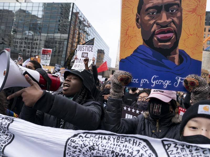 George Floyd's death in May last year sparked protests across the US and around the world.