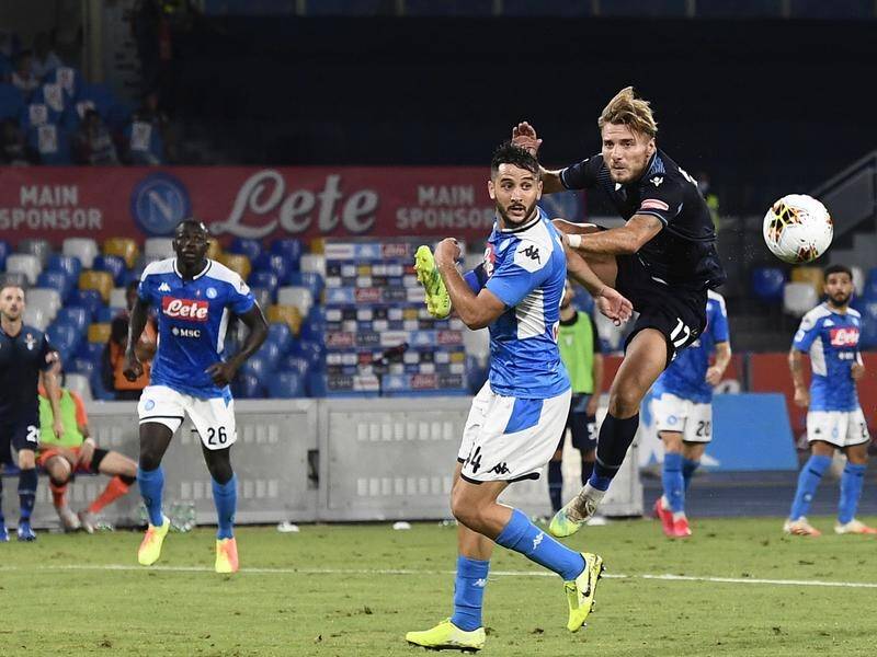 Lazio's Ciro Immobile scored to match a Serie A record but Napoli won at home.