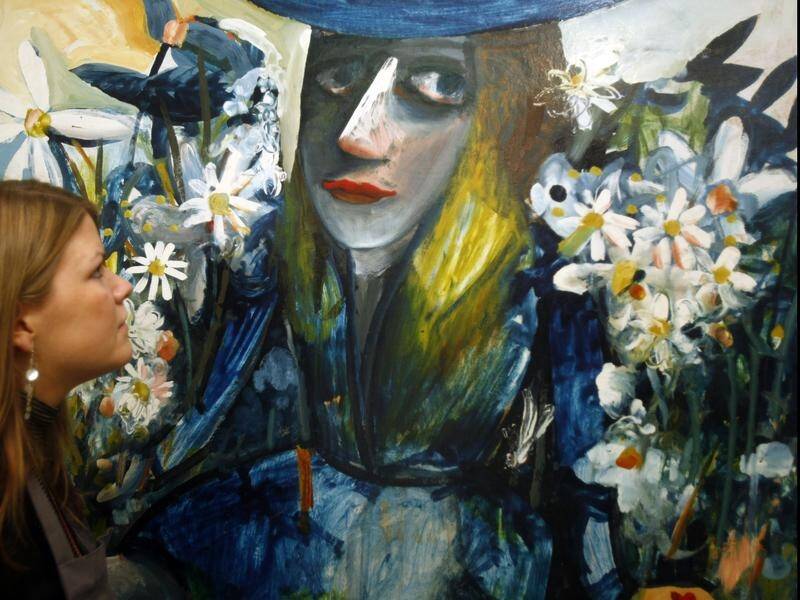 Charles Blackman's painting entitled 'Alice Amongst Flowers' is one of his best known works.