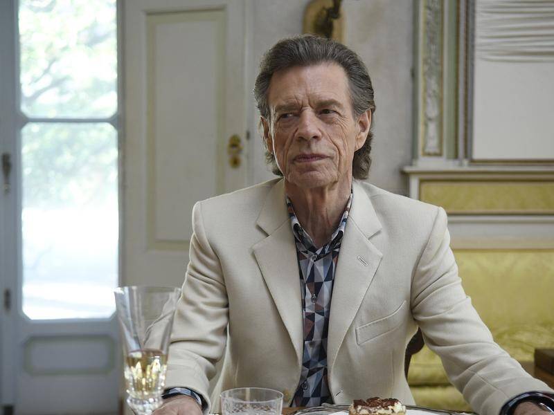 Mick Jagger in a scene from the film The Burnt Orange Heresy.