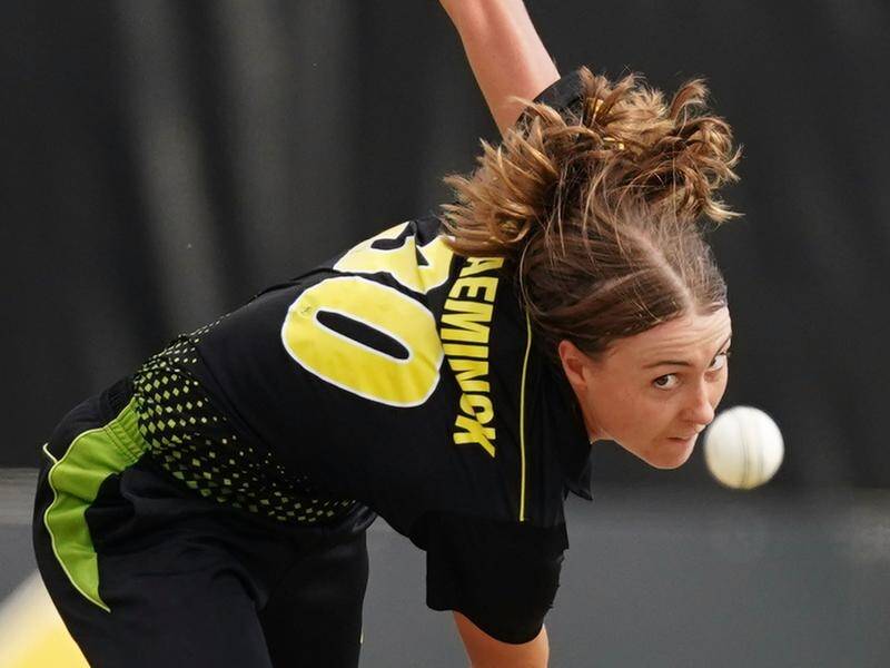 Australia's Tayla Vlaeminck took seven wickets in the recent tri-series involving England and India.