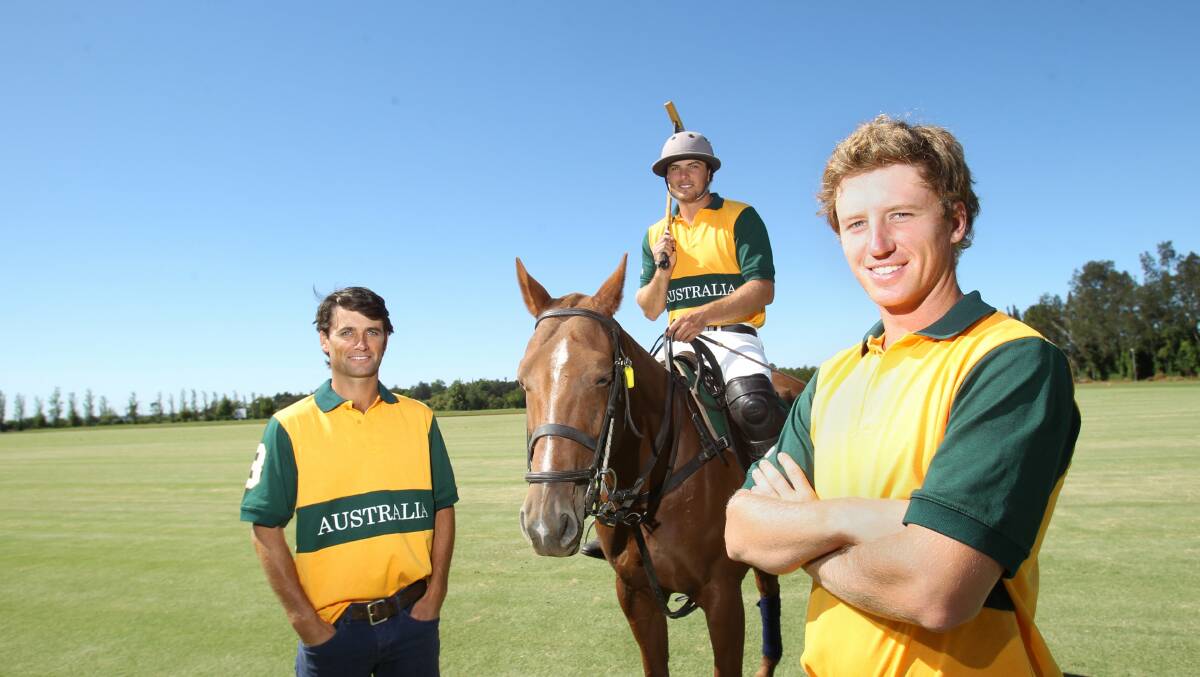 Big Day: Robert Archibald, Alec White and Jack Archibald will represent Australia at the Windsor Polo International. Picture: Gene Ramirez
