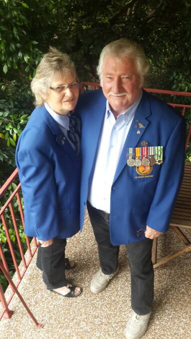 Vietnam veteran, Vincent Cosgrove of Richmond, received an Order of Australia medal. He is pictured with wife, Nancy.