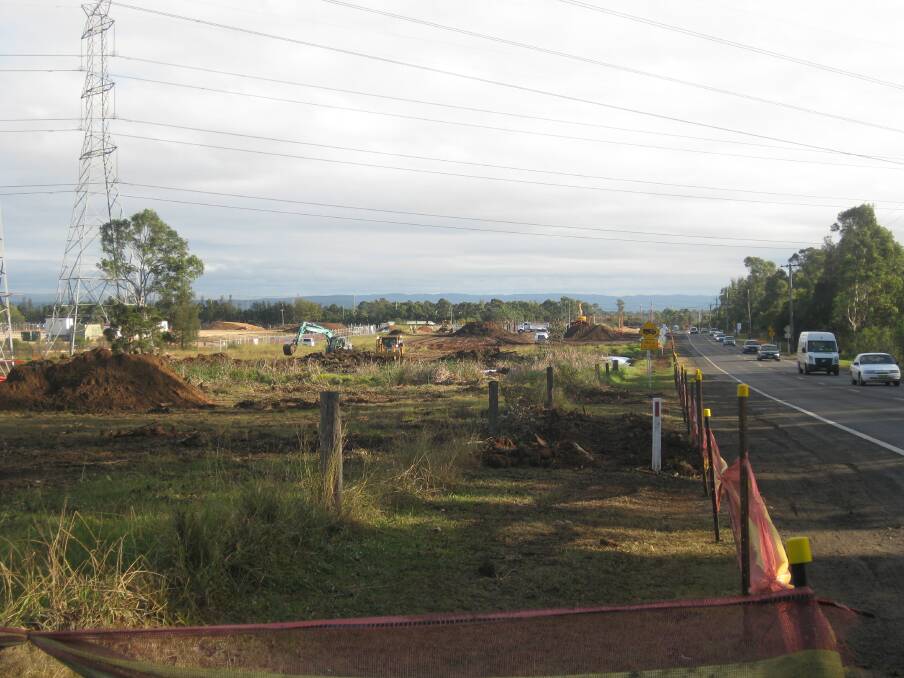 Land clearing is under way on Richmond Road, Marsden Park, for the new 2000-home Elara housing development. Picture: Justine Doherty