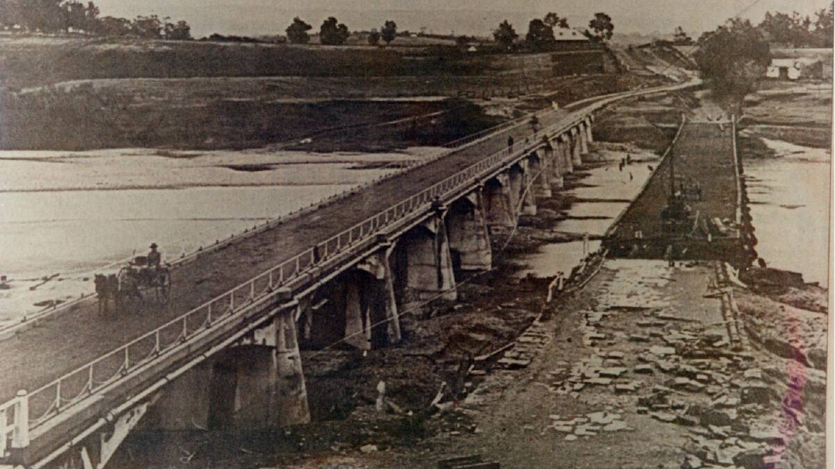 The current North Richmond bridge, soon after it was built, with the first bridge to the right, built 1860. Pictures: courtesy KCHS