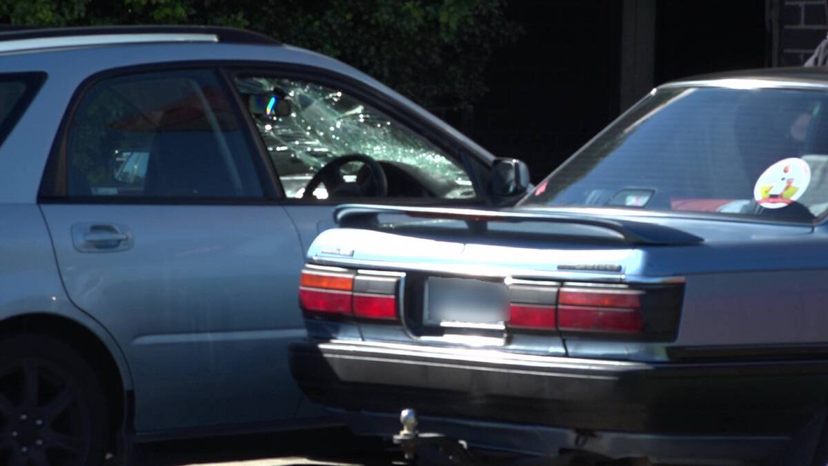 MELEE: A person was allegedly thrown into a car windscreen during a brawl in Church Street South Windsor on Sunday. Picture: TNV