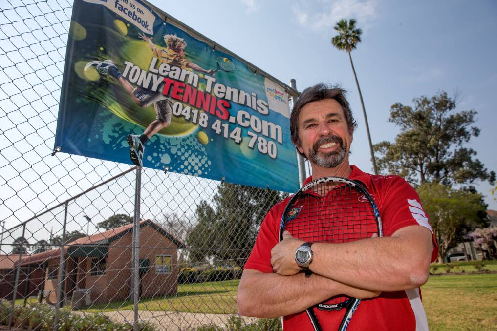 COACHING EXCELLENCE: Award winning tennis coach Tony Podesta at the Windsor tennis courts. Picture: Geoff Jones