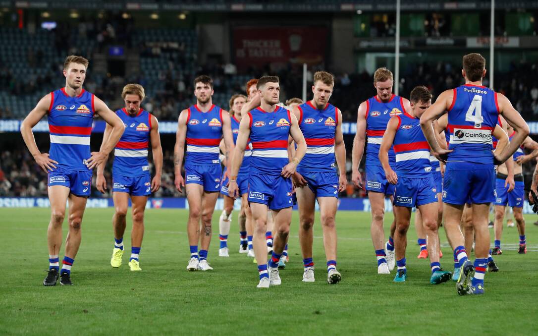COSTLY: Inaccuracy at goal played a part in the Western Bulldogs' loss to Carlton. Picture: Michael Willson/AFL Photos via Getty Images