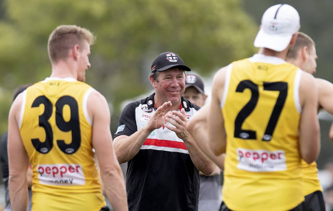 Becoming only the second man in St Kilda's history to coach a premiership team would be the crowning glory on a glittering career for Brett Ratten. Photo: Bradley Kanaris/Getty Images