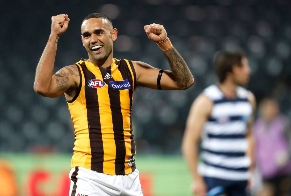 Hawthorn's Shaun Burgoyne deserves to become only the fifth man to play 400 AFL/VFL games. Photo: Michael Willson/Getty Images