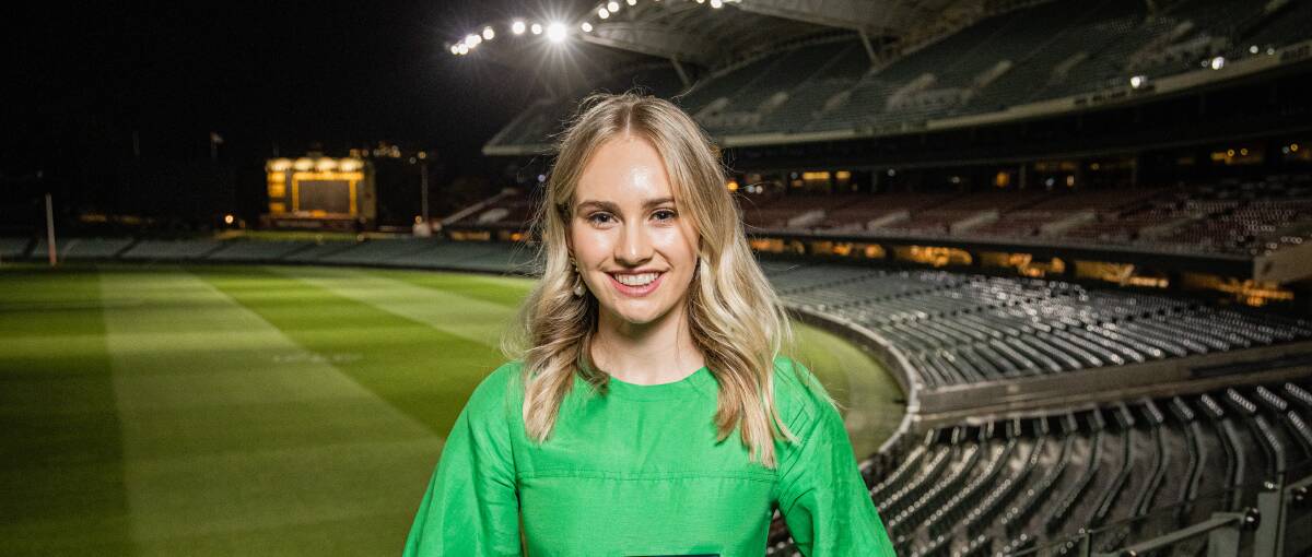 Isobel Marshall's mission to end period poverty earned her the 2021 Young Australian of the Year Award. Picture: australianoftheyear.org.au/Salty Dingo