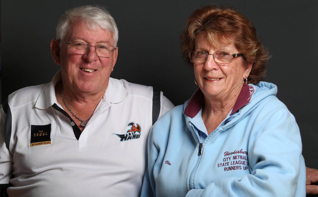 TIRELESS: David and Vivienne Bertenshaw spend one night a week at home because of all the volunteer work they do in the Hawkesbury across football and netball to help keep those sports running. Picture: Geoff Jones