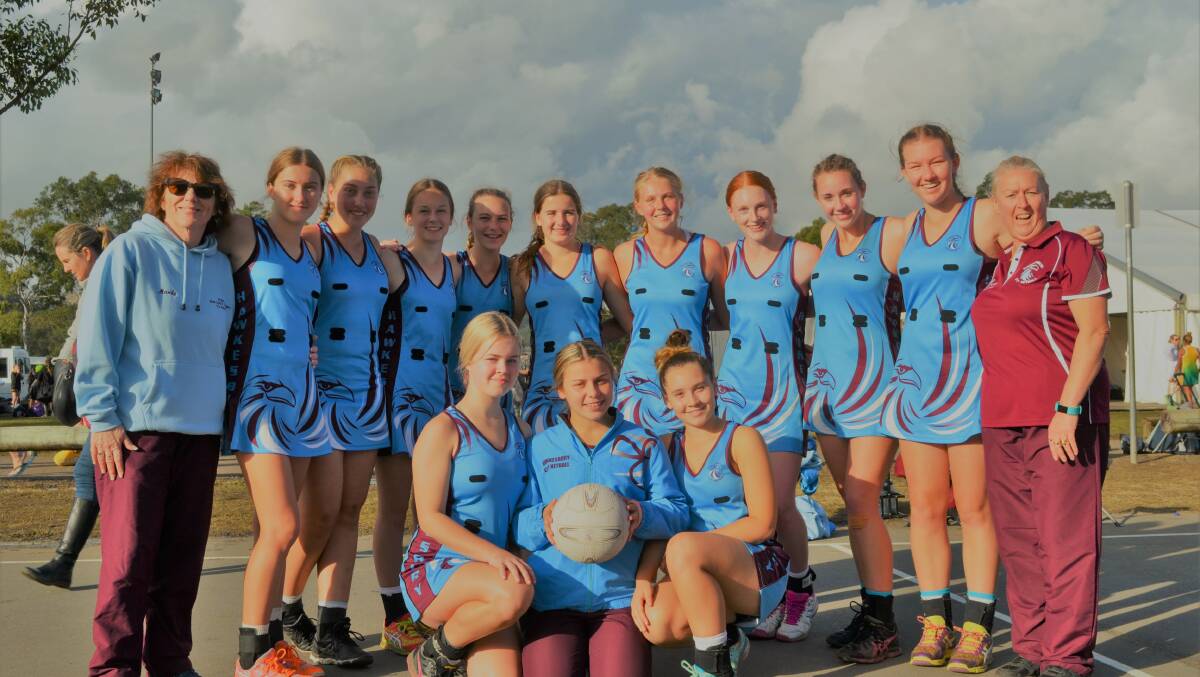 Hawkesbury's udner-17 division 2 team, which travelled to Gosford for the netball state championships. Picture: Supplied