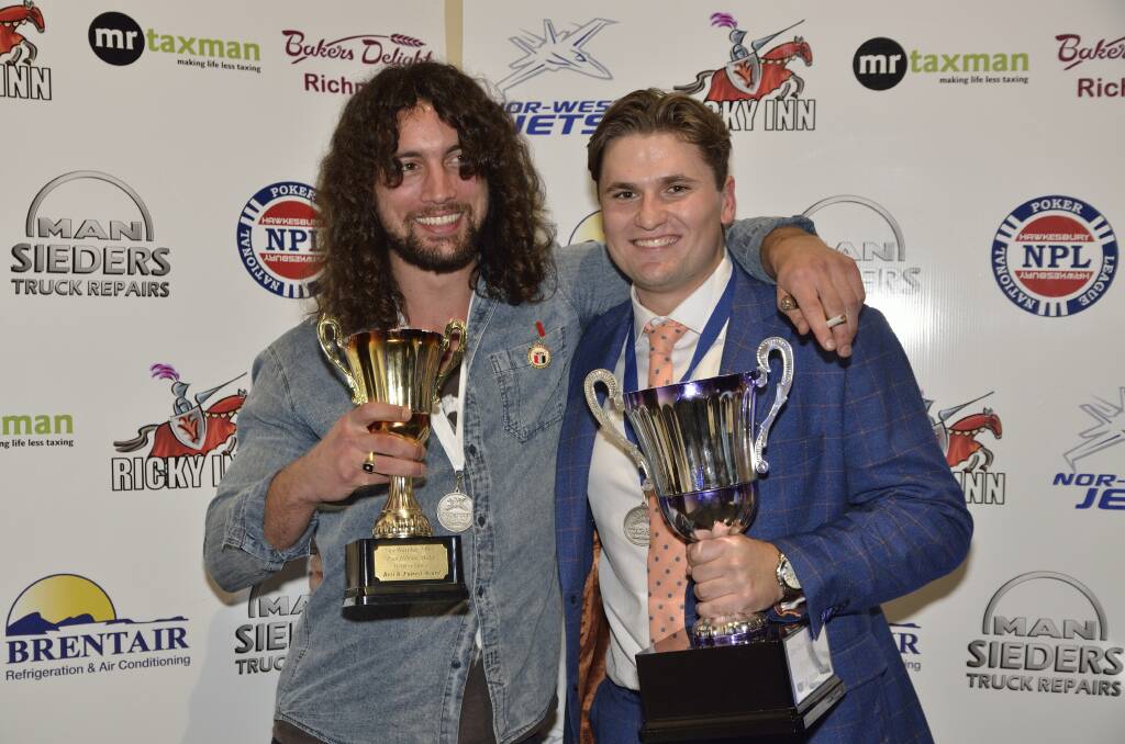BEST AND FAIREST: Nor-West Jets players David Clinch and Brent Johnston were voted their club's best players in reserve and first grade. Picture: Supplied