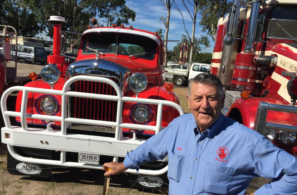 RESTORED: Sunny Warby stands next to his nearly 52-year-old Mack truck, which he has restored to mint condition. Picture: Justine Doherty