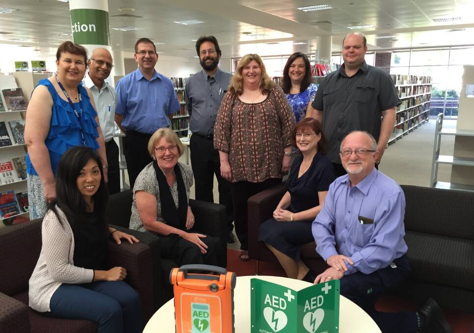 Windsor Library received a defibrillator in 2015. A state government assistance package could see many more at sporting clubs across the Hawkesbury.