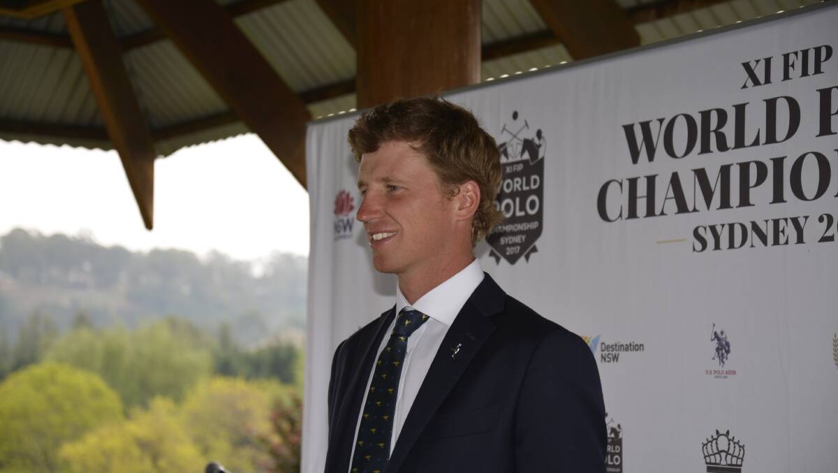 The captain of the Australian polo team, Jack Archibald. Picture: Conor Hickey
