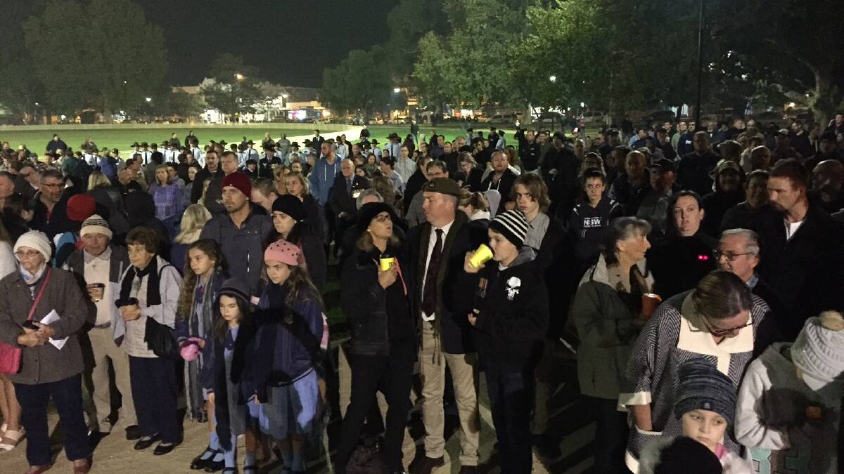 Hundreds were present for the Richmond RSL Sub-Branch's Dawn Service on Anzac Day, 2018. Picture: Geoff Jones
